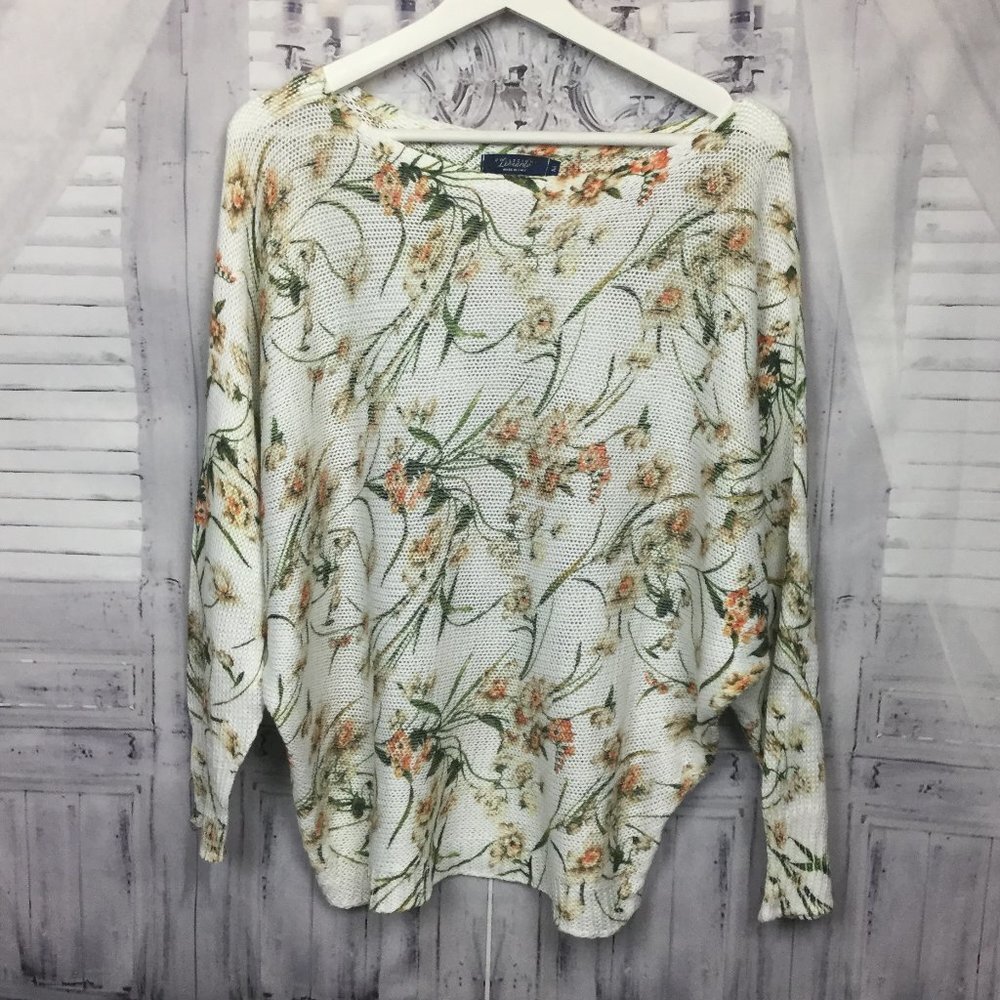 Collezioni Leonardo White Knit Pullover Sweater